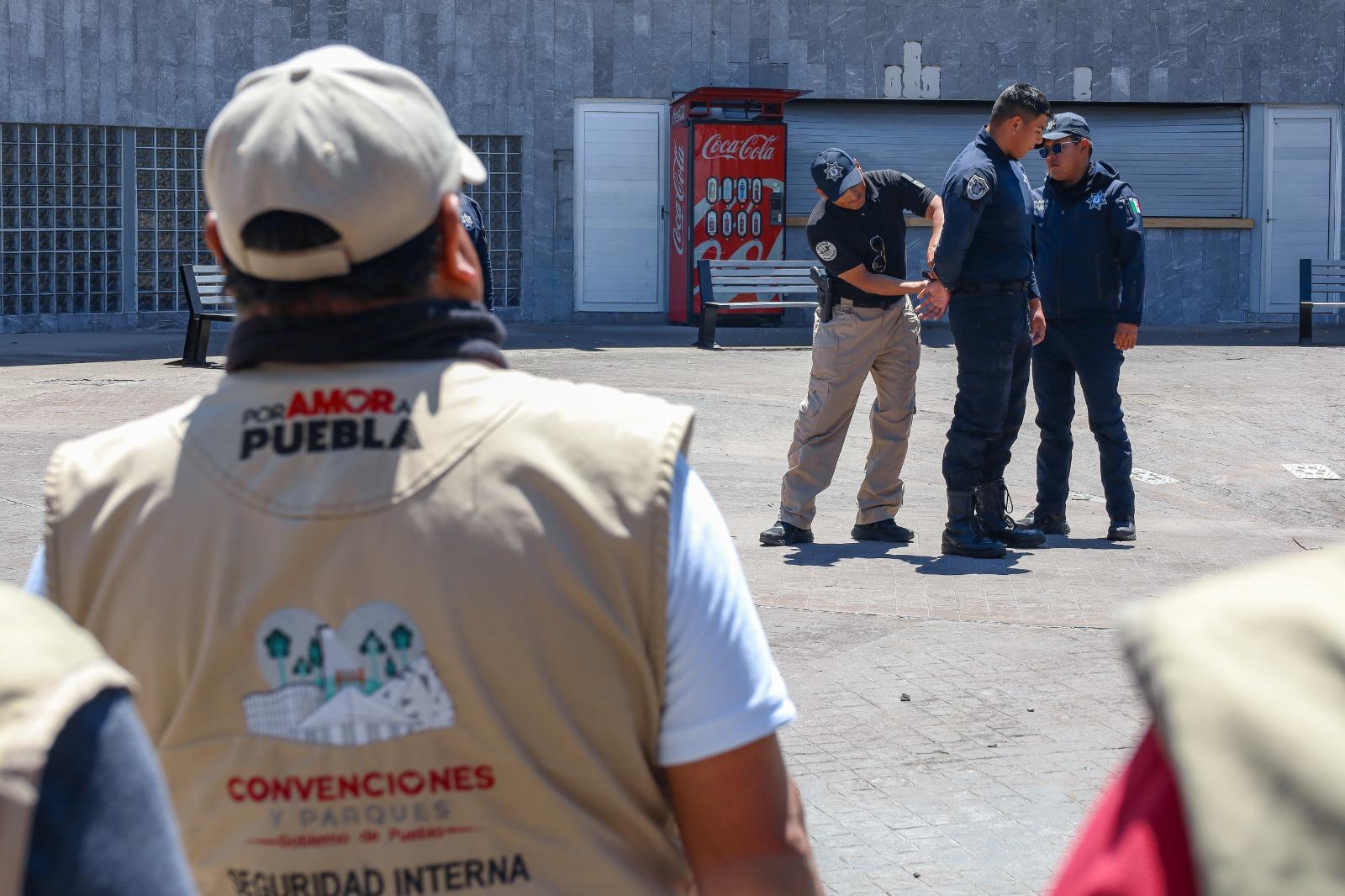 Policía Auxiliar y Convenciones y Parques fortalecen coordinación interinstitucional