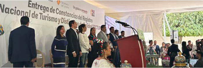 Entrega de Constancias del Registro Nacional de Turismo y Distintivos de Calidad