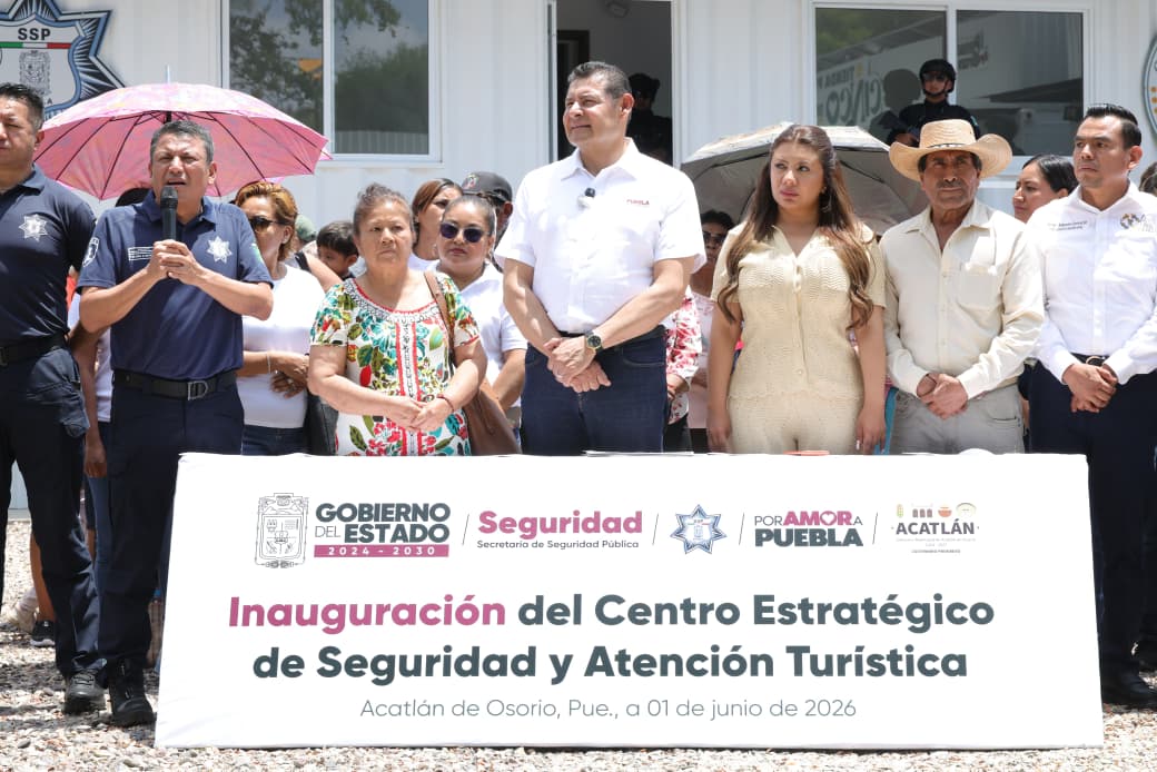 Mixteca Poblana fortalece vigilancia con nuevo Centro Estratégico de Seguridad y Atención Turística