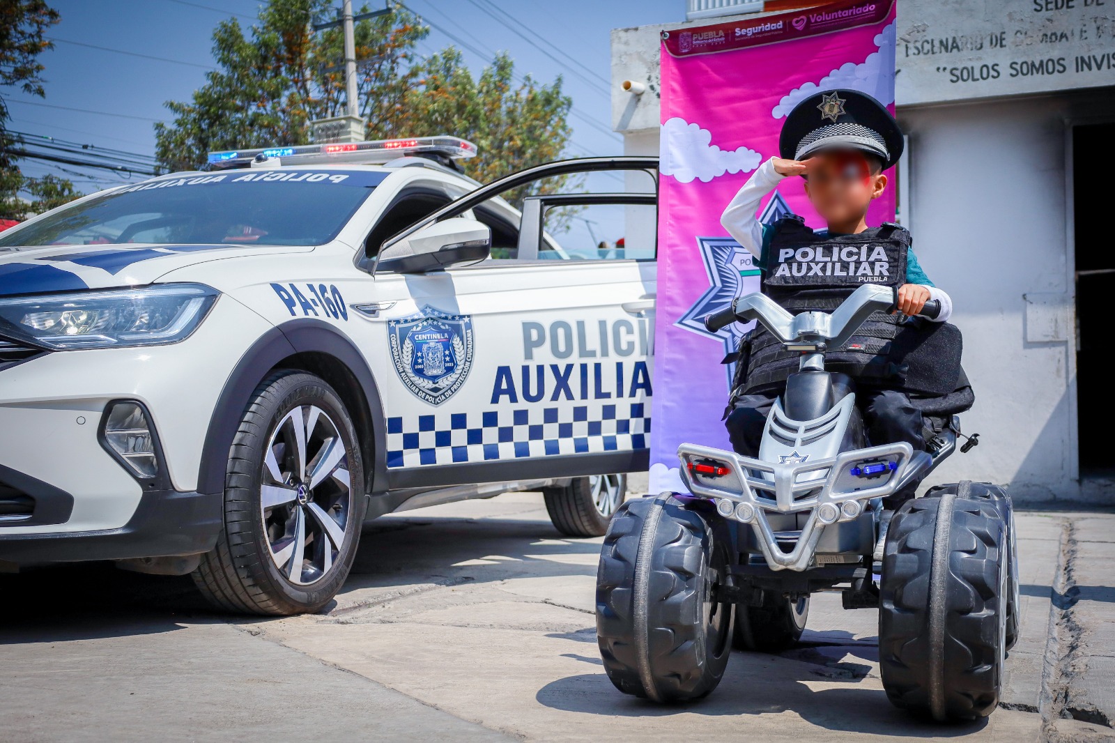 Policía Auxiliar conmemora Día del Niño a hijas e hijos de guardias policiales
