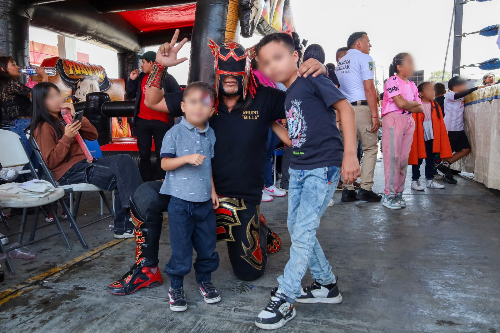 Policía Auxiliar conmemora Día del Niño a hijas e hijos de guardias policiales