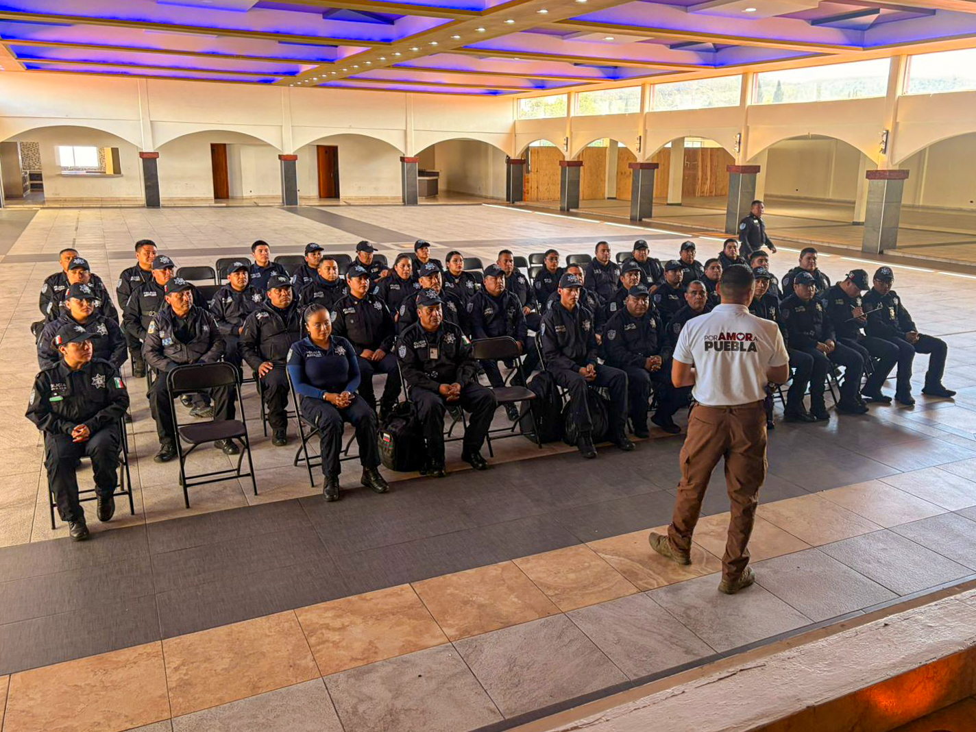 Policía Auxiliar impulsa formación táctica y atención ciudadana a personal operativo foráneo