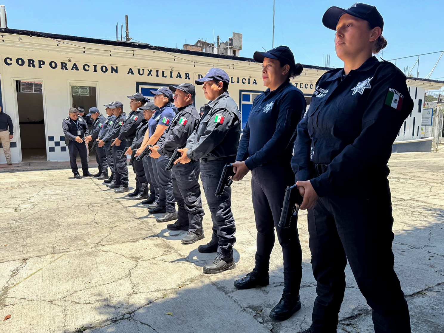 Policía Auxiliar impulsa formación táctica y atención ciudadana a personal operativo foráneo
