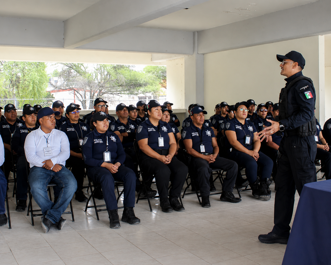 Policía Auxiliar impulsa formación táctica y atención ciudadana a personal operativo foráneo