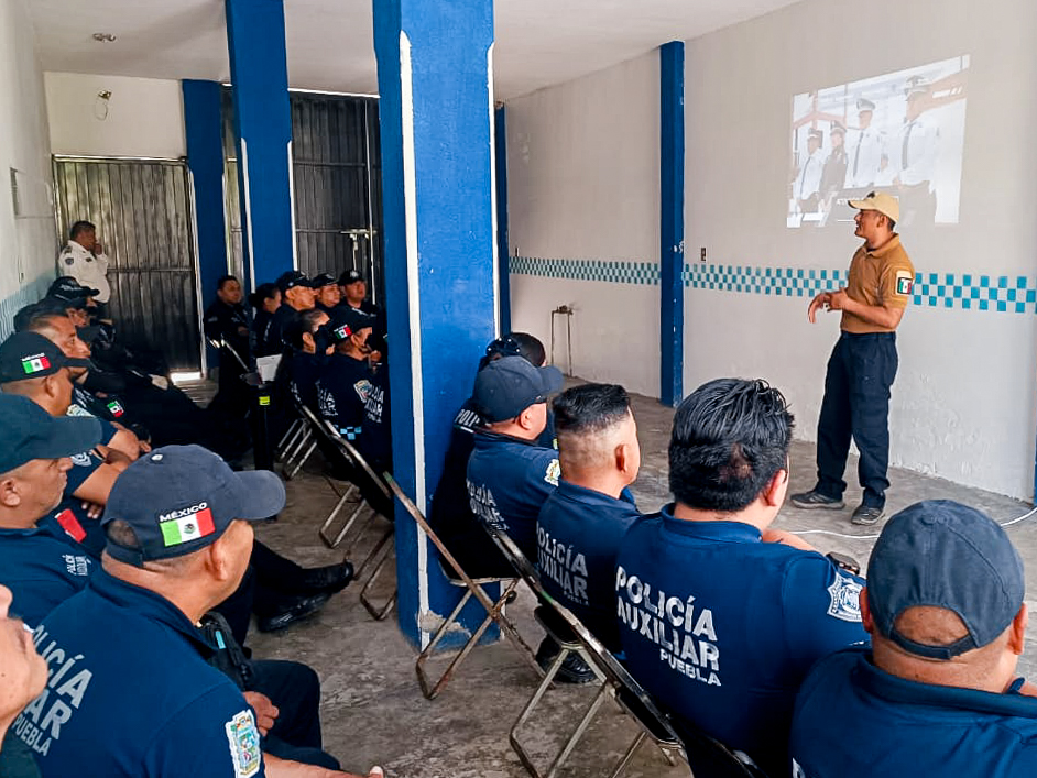 Policía Auxiliar impulsa formación táctica y atención ciudadana a personal operativo foráneo