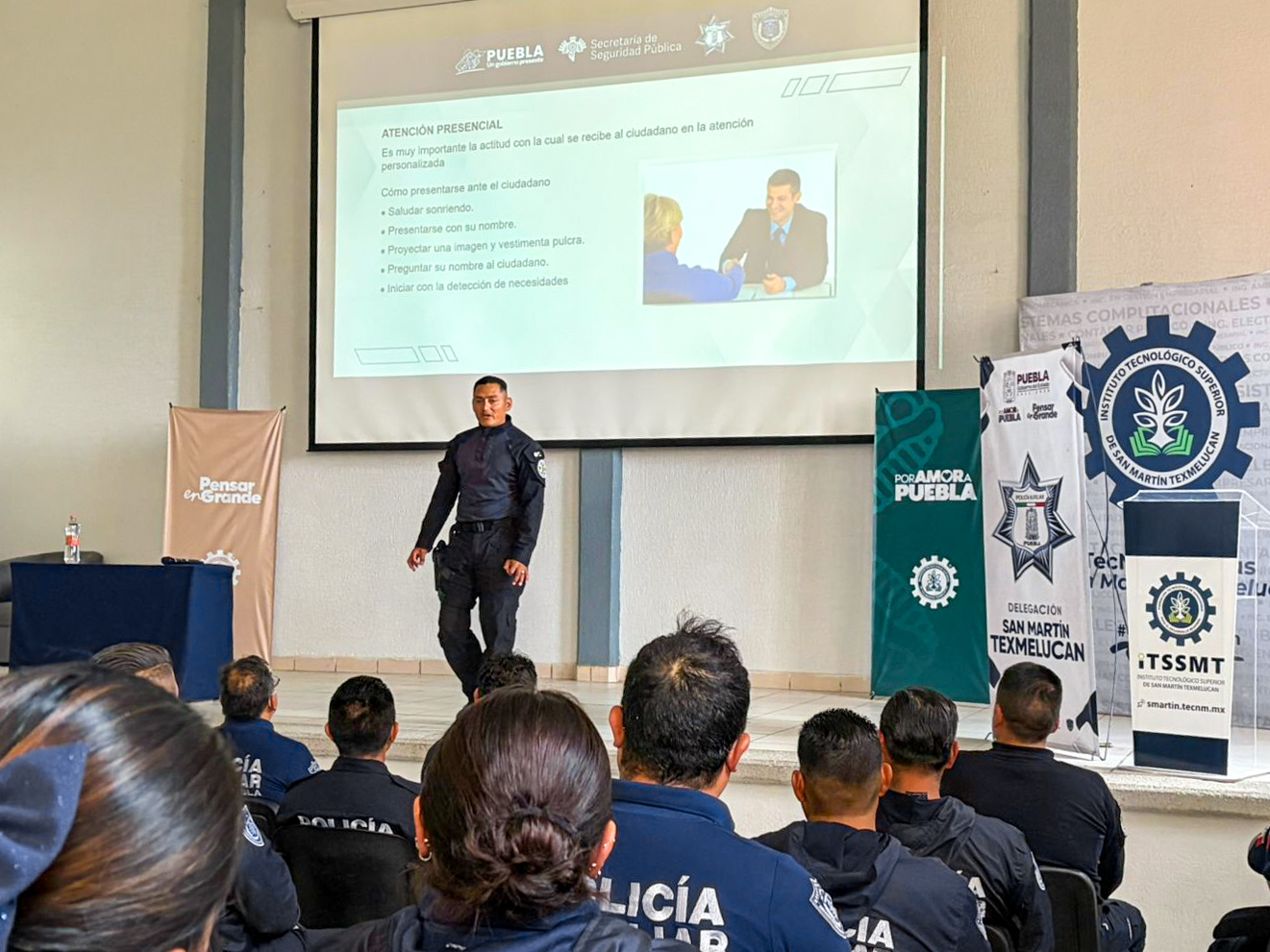 Policía Auxiliar impulsa formación táctica y atención ciudadana a personal operativo foráneo